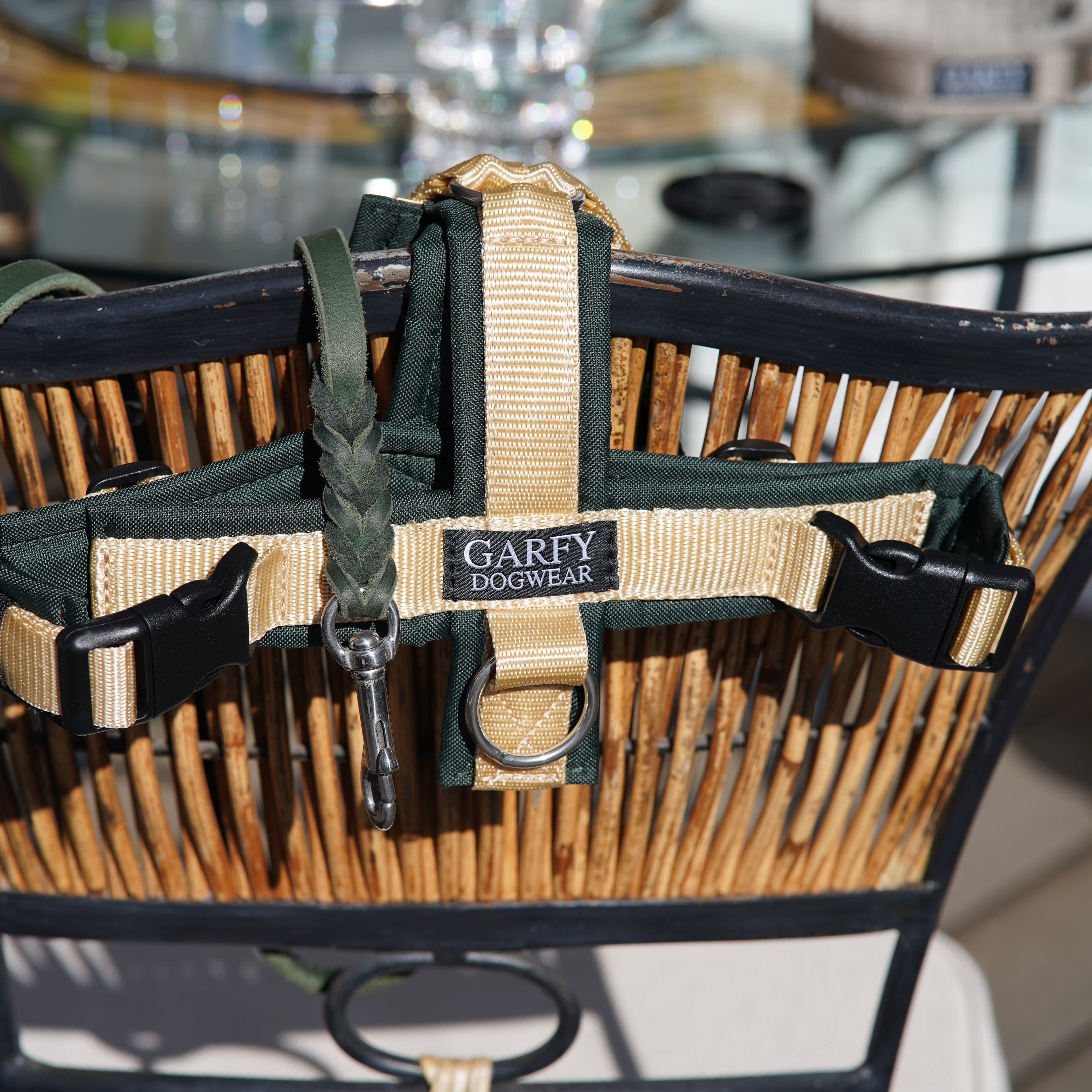 Fettleder City Leine Hunting Green