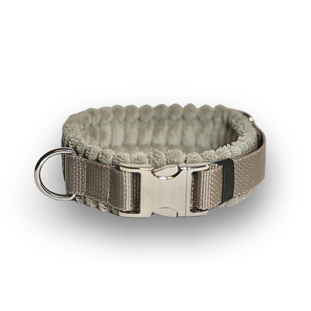 Hundehalsband Corduroy Greige