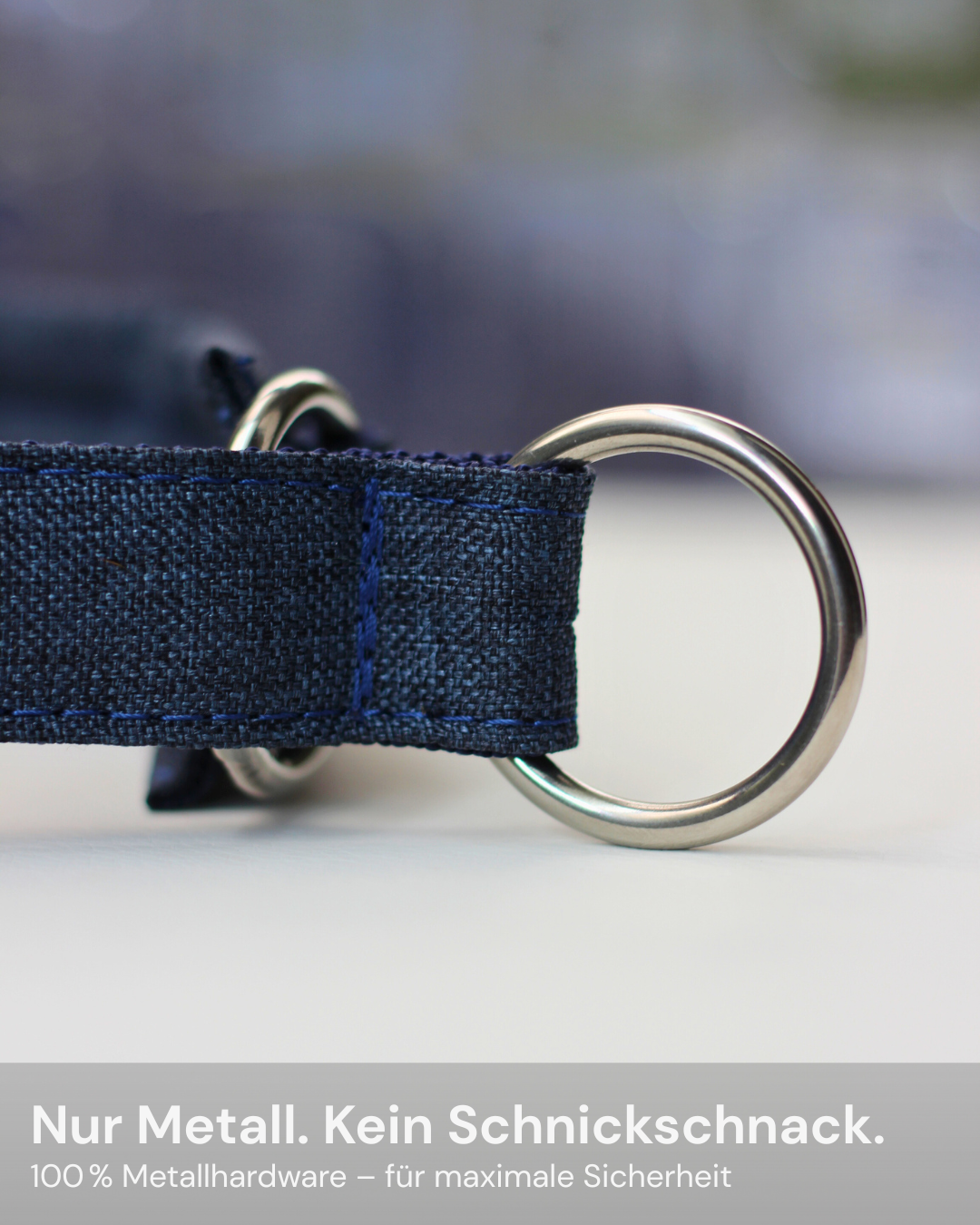 Zugstopp Halsband Denim